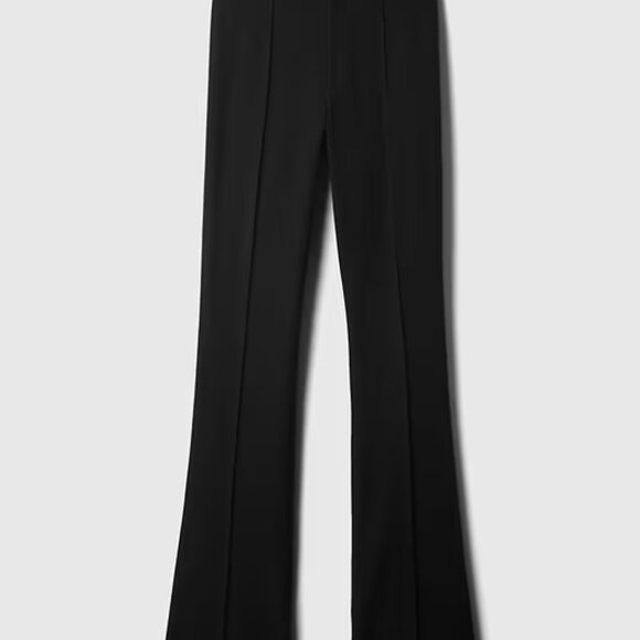 NEW GAP Black High Rise Bi-Stretch Flare BOHO Pintuck Pleat Pants - Picture 6 of 11